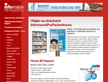 Tablet Screenshot of informacieprepacientov.eu